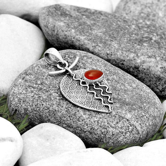 Natural Carnelian Pendant P-1267 SDP130324