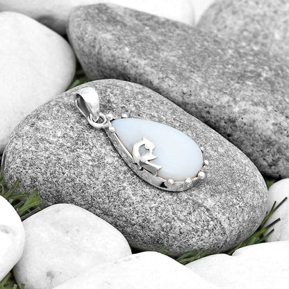 Natural White Opal Pendant P-1698 SDP130468