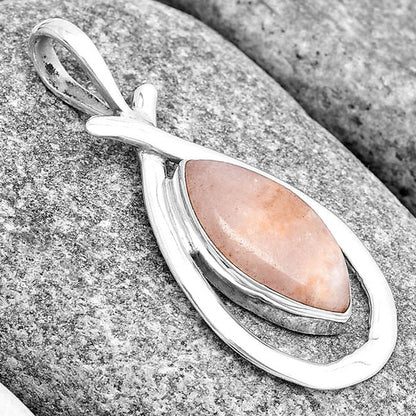 Natural Pink Scolecite Pendant P-1314 SDP130546