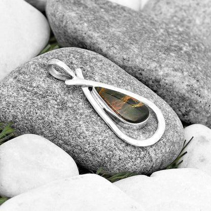 Natural Turkish Rainforest Chrysocolla Pendant P-1314 SDP130559