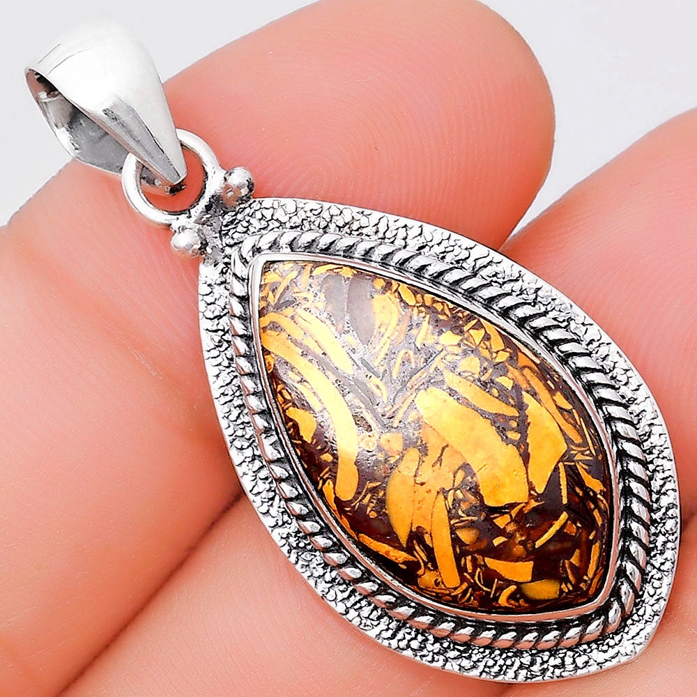 Natural Coquina Fossil Jasper - India Pendant P-1181 SDP130569