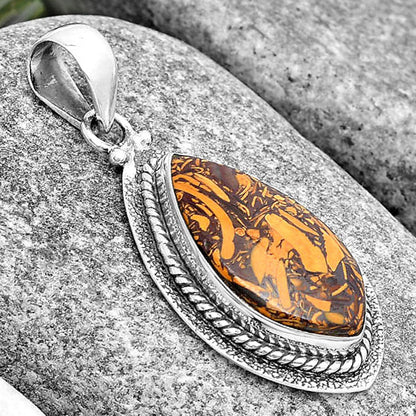 Natural Coquina Fossil Jasper - India Pendant P-1181 SDP130569