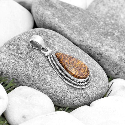 Natural Coquina Fossil Jasper - India Pendant P-1181 SDP130573