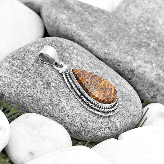 Natural Coquina Fossil Jasper - India Pendant P-1181 SDP130573