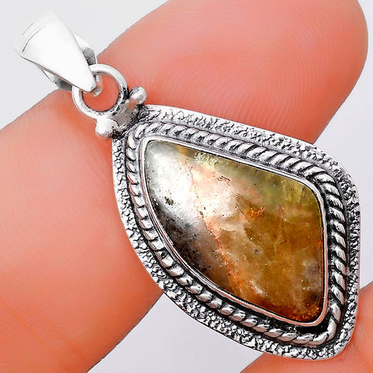 Natural Australian Prehnite Pendant P-1181 SDP130576