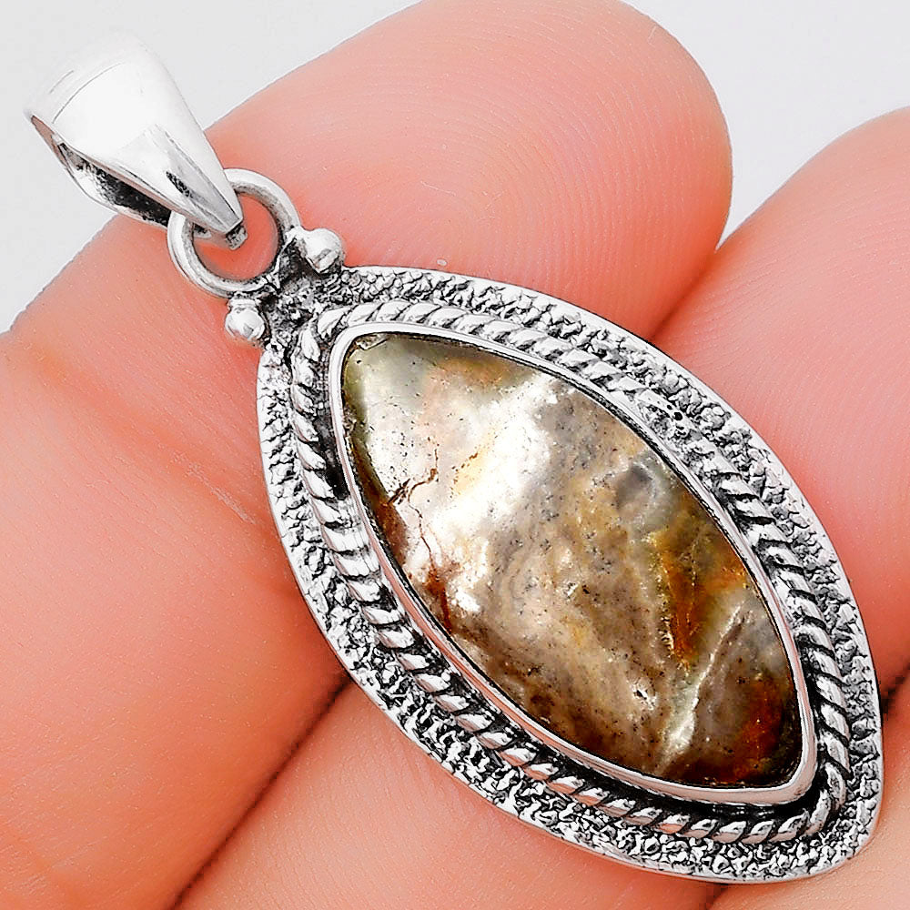 Natural Australian Prehnite Pendant P-1181 SDP130587