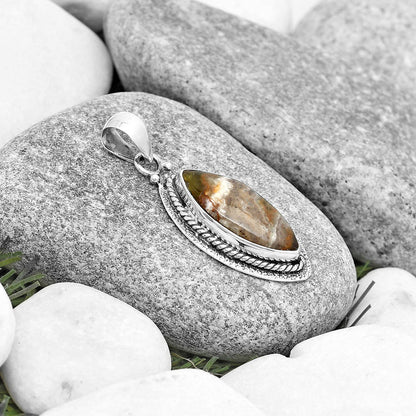 Natural Australian Prehnite Pendant P-1181 SDP130587