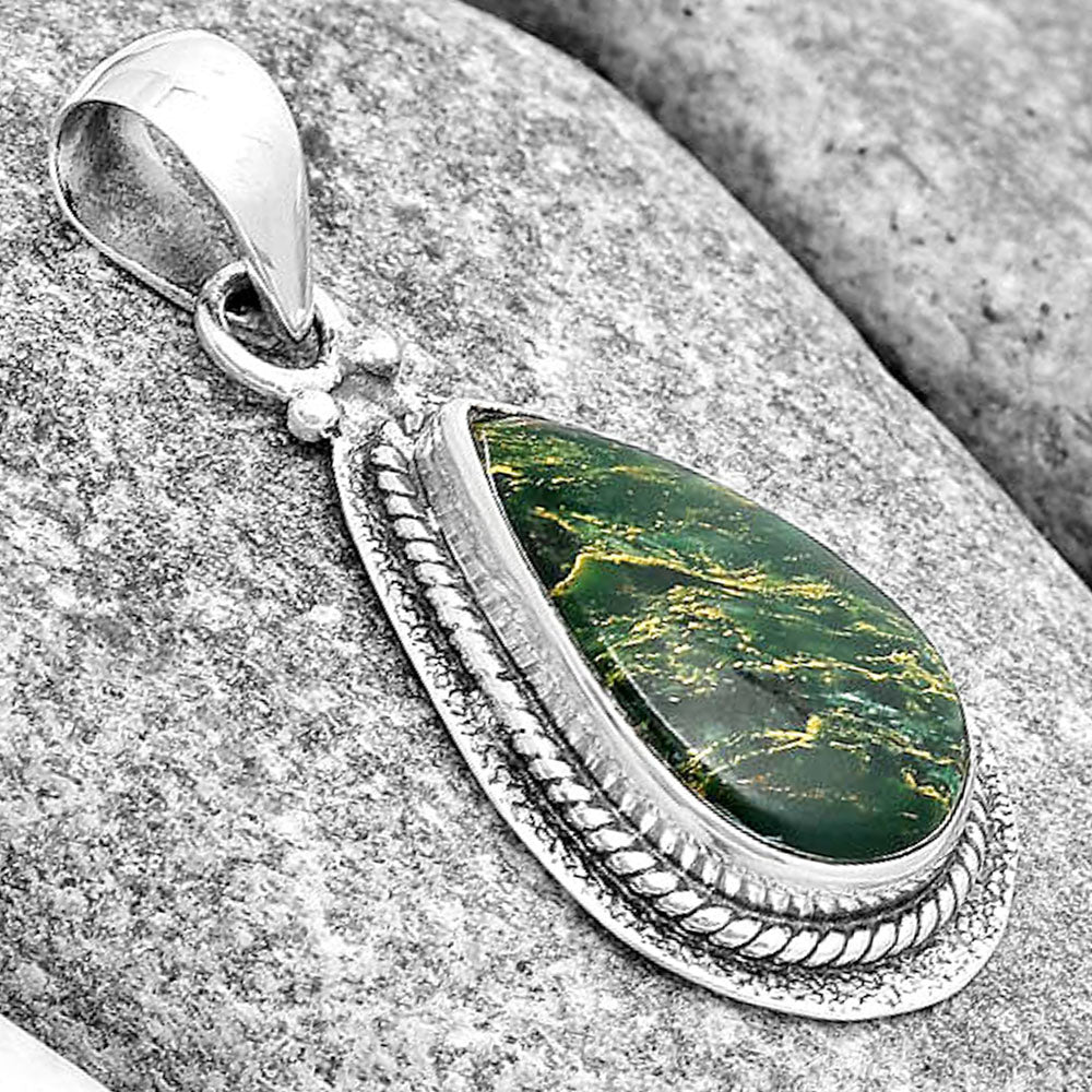 Natural Green Fuchsite Pendant P-1181 SDP130591