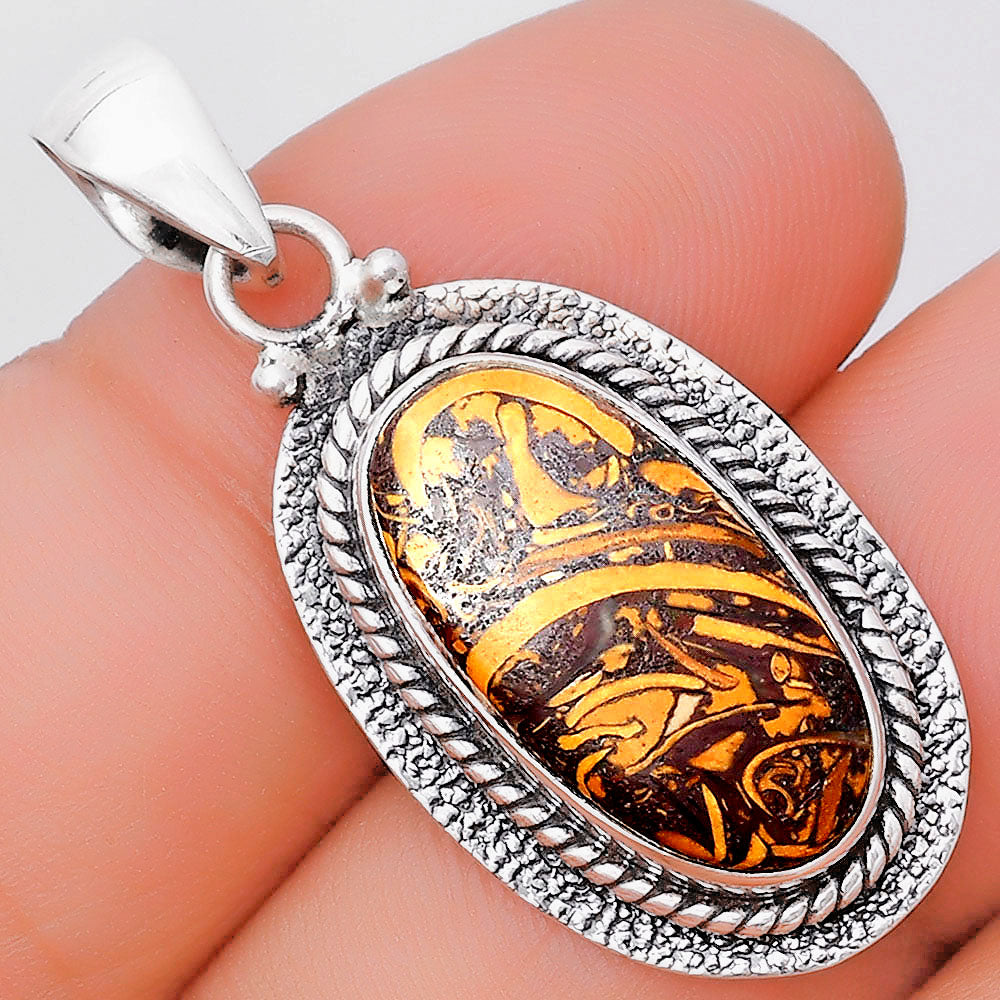 Natural Coquina Fossil Jasper - India Pendant P-1181 SDP130595