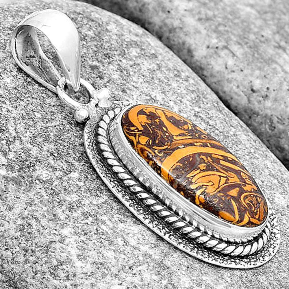 Natural Coquina Fossil Jasper - India Pendant P-1181 SDP130595