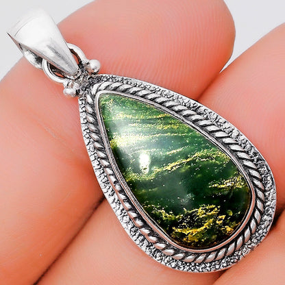 Natural Green Fuchsite Pendant P-1181 SDP130596