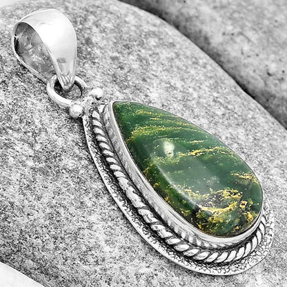 Natural Green Fuchsite Pendant P-1181 SDP130596
