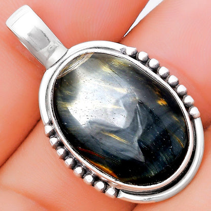Natural Blue Tiger Eye Pendant P-1326 SDP130677