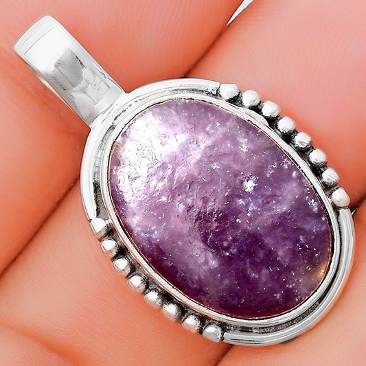 Natural Purple Lepidolite Pendant P-1326 SDP130681