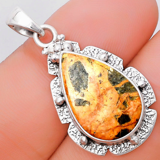 Natural Moroccan Yellow Jacket Jasper Pendant P-1485 SDP130693