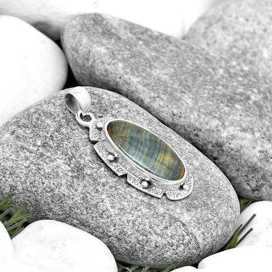 Natural Blue Aragonite Pendant P-1485 SDP130695
