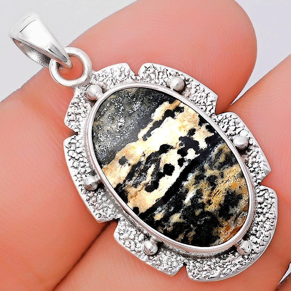 Natural Russian Honey Dendrite Opal Pendant P-1485 SDP130696