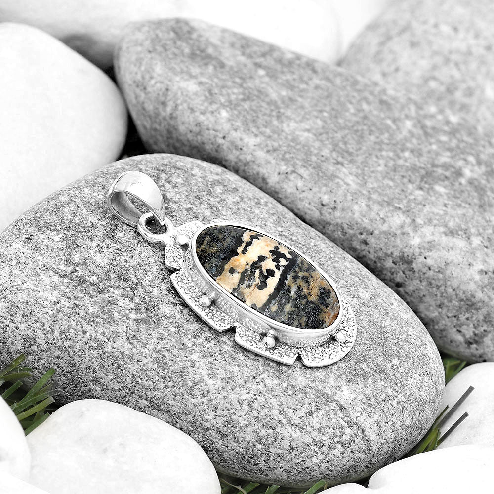 Natural Russian Honey Dendrite Opal Pendant P-1485 SDP130696