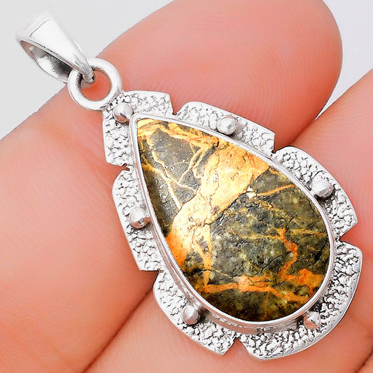 Natural Moroccan Yellow Jacket Jasper Pendant P-1485 SDP130698