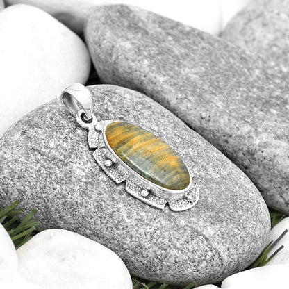 Natural Blue Aragonite Pendant P-1485 SDP130705