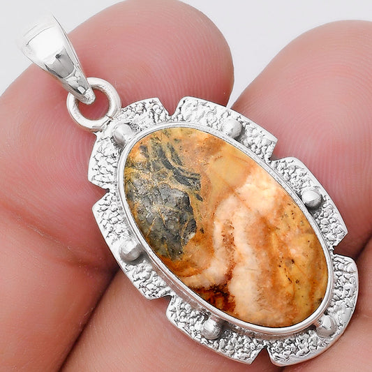 Natural Moroccan Yellow Jacket Jasper Pendant P-1485 SDP130708