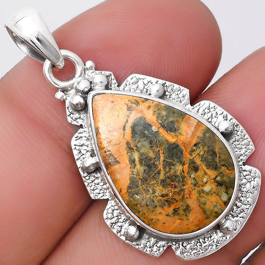 Natural Moroccan Yellow Jacket Jasper Pendant P-1485 SDP130710