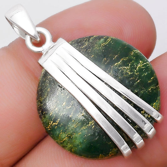 Natural Green Fuchsite Pendant P-1302 SDP130736