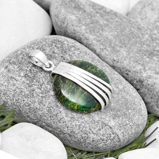 Natural Green Fuchsite Pendant P-1302 SDP130736