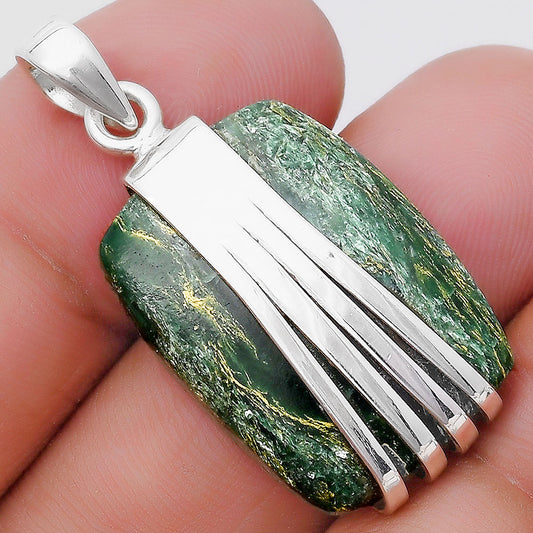 Natural Green Fuchsite Pendant P-1302 SDP130743
