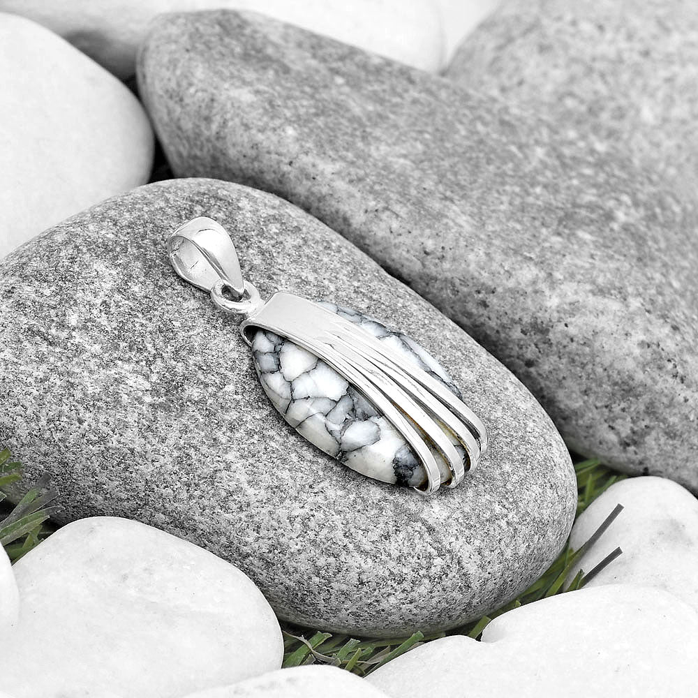 Natural Pinolith Stone Pendant P-1302 SDP130756