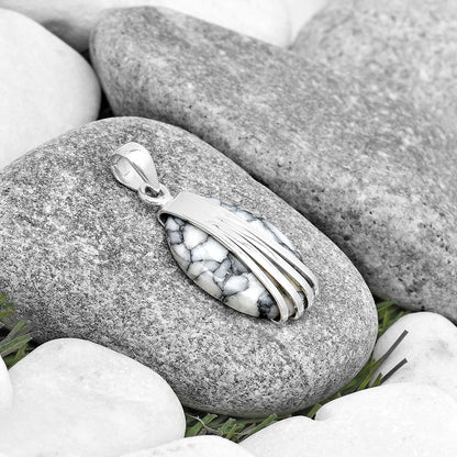 Natural Pinolith Stone Pendant P-1302 SDP130756