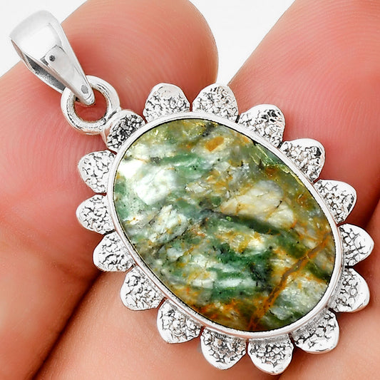 Natural Larsonite Jasper Pendant P-1205 SDP130762