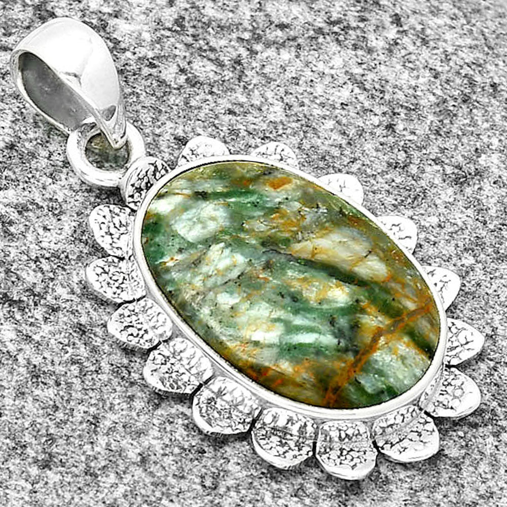 Natural Larsonite Jasper Pendant P-1205 SDP130762
