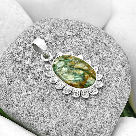 Natural Larsonite Jasper Pendant P-1205 SDP130762