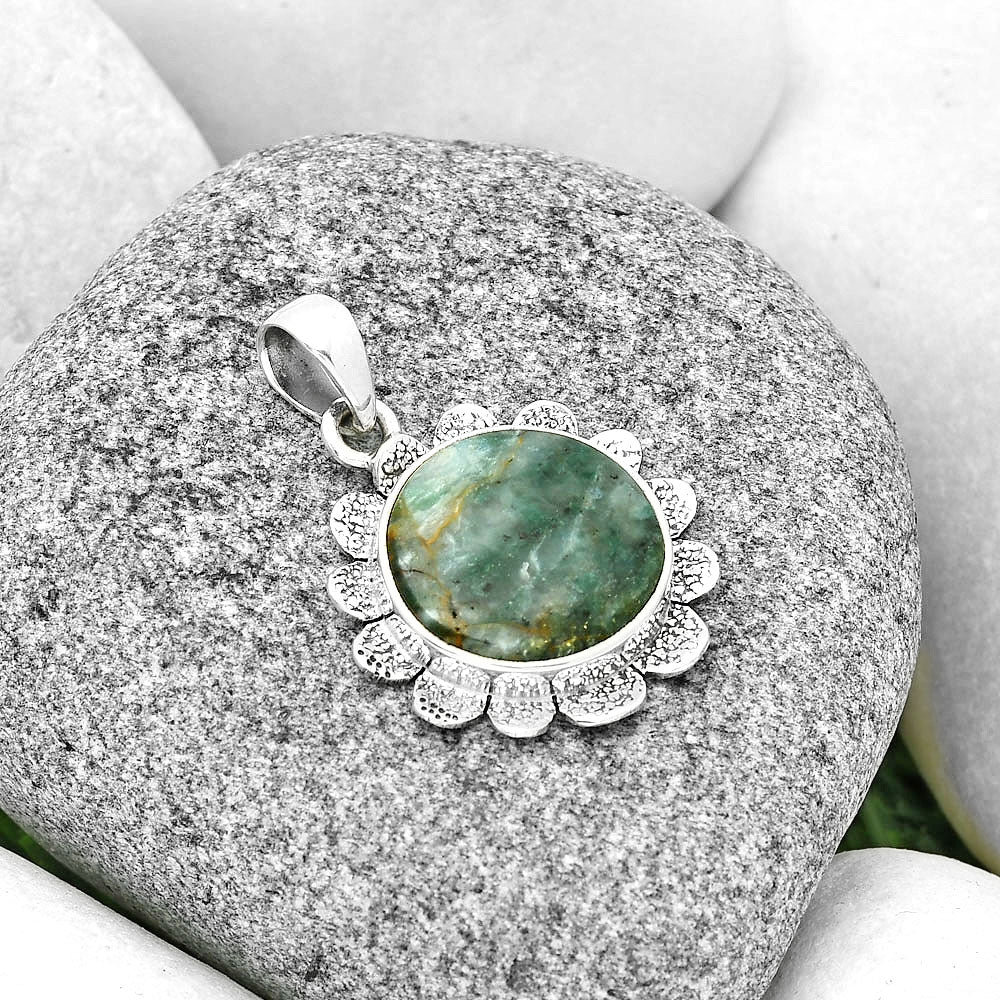 Natural Larsonite Jasper Pendant P-1205 SDP130772