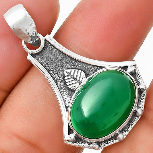 Natural Green Onyx Pendant P-1715 SDP130798