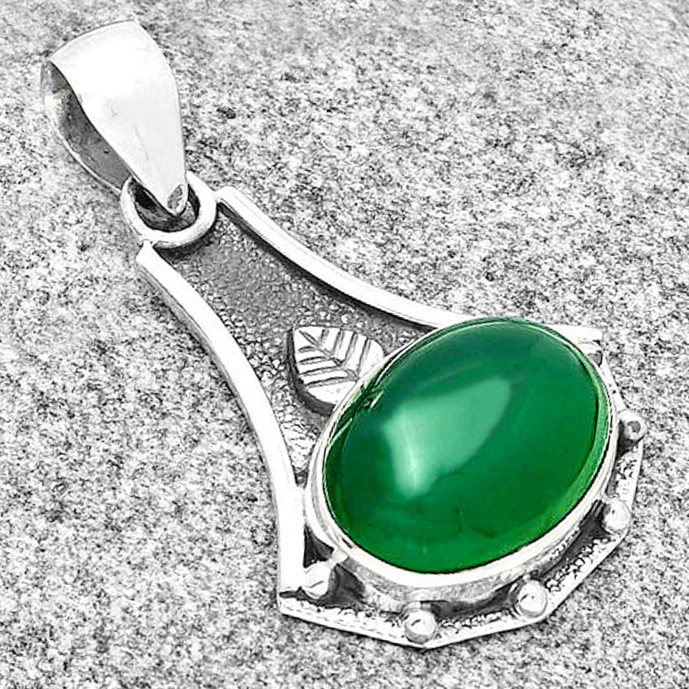 Natural Green Onyx Pendant P-1715 SDP130798