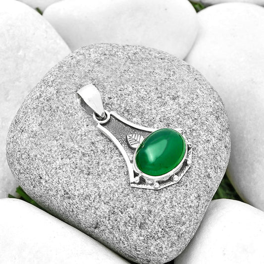 Natural Green Onyx Pendant P-1715 SDP130798