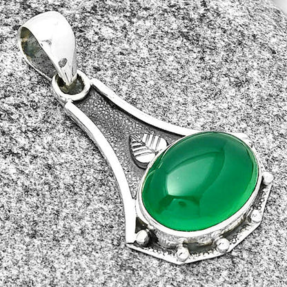 Natural Green Onyx Pendant P-1715 SDP130803