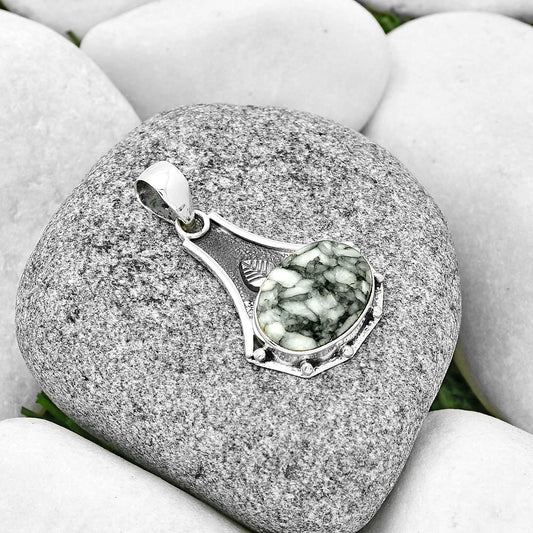 Natural Pinolith Stone Pendant P-1715 SDP130807