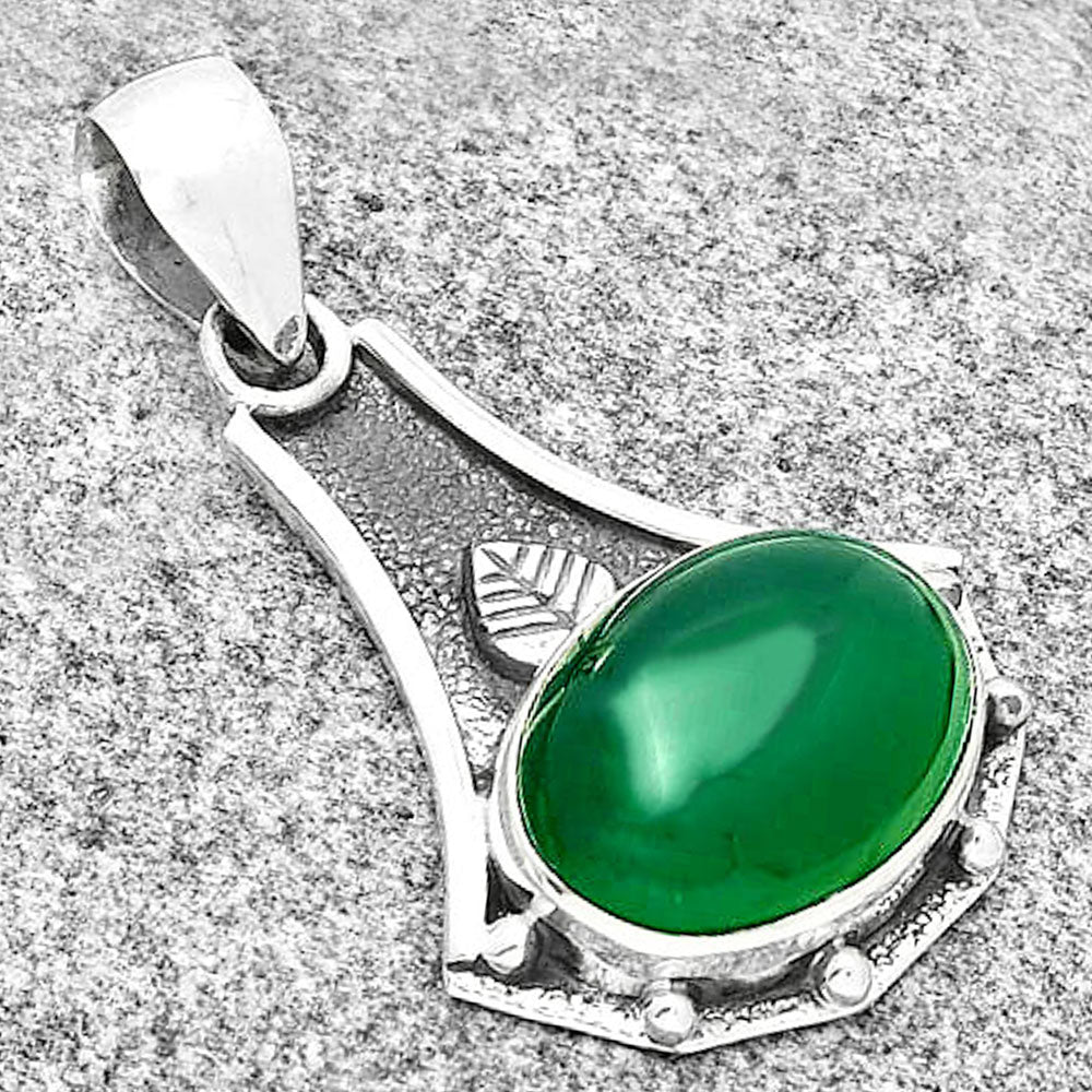 Natural Green Onyx Pendant P-1715 SDP130810