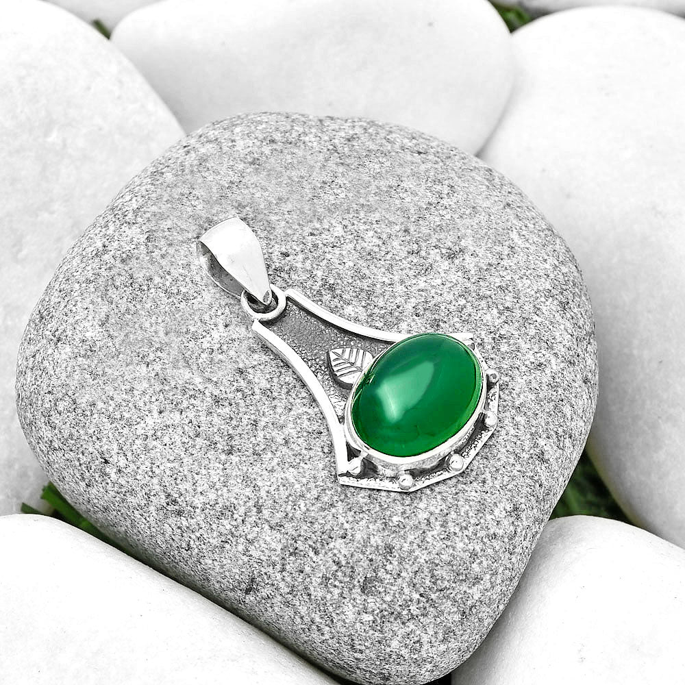 Natural Green Onyx Pendant P-1715 SDP130810