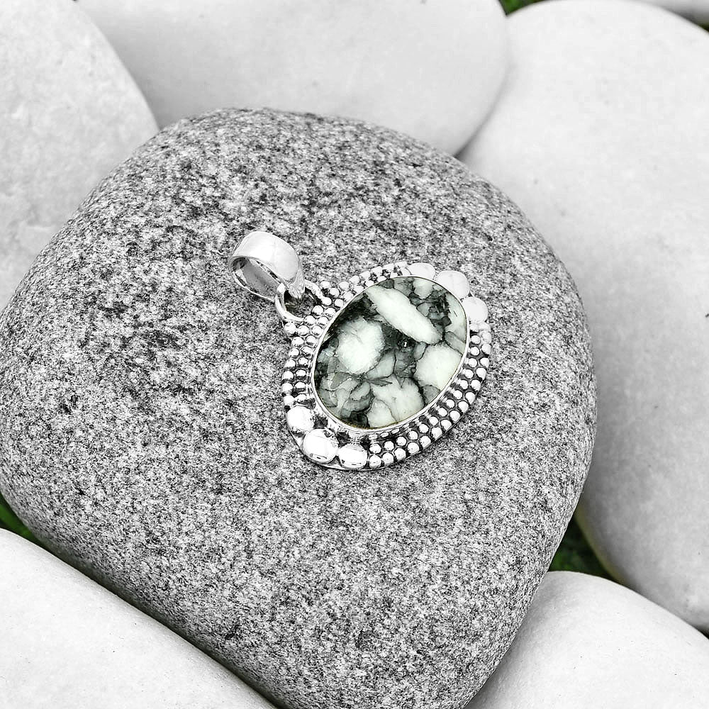 Natural Pinolith Stone Pendant P-1677 SDP130974