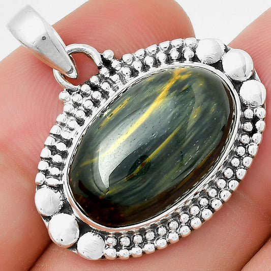 Natural Blue Tiger Eye Pendant P-1677 SDP130975