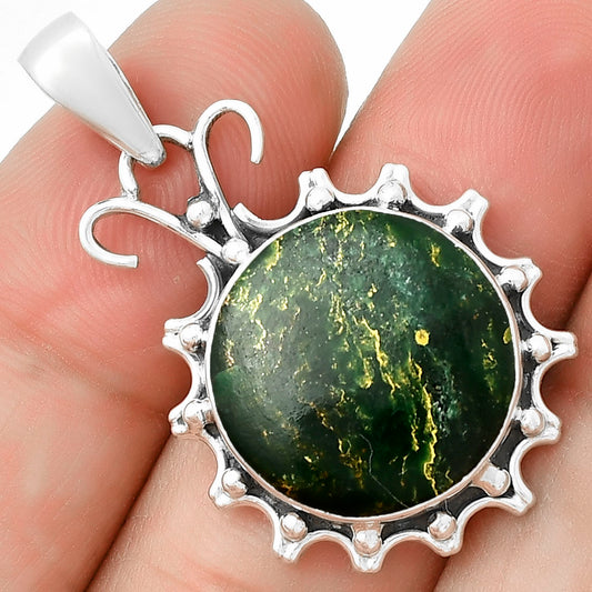Natural Green Fuchsite Pendant P-1249 SDP131052