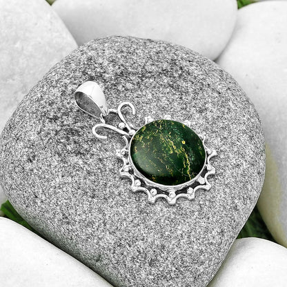 Natural Green Fuchsite Pendant P-1249 SDP131052