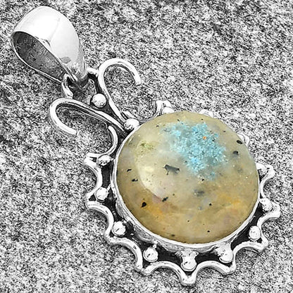 Natural Cavansite - India Pendant P-1249 SDP131057