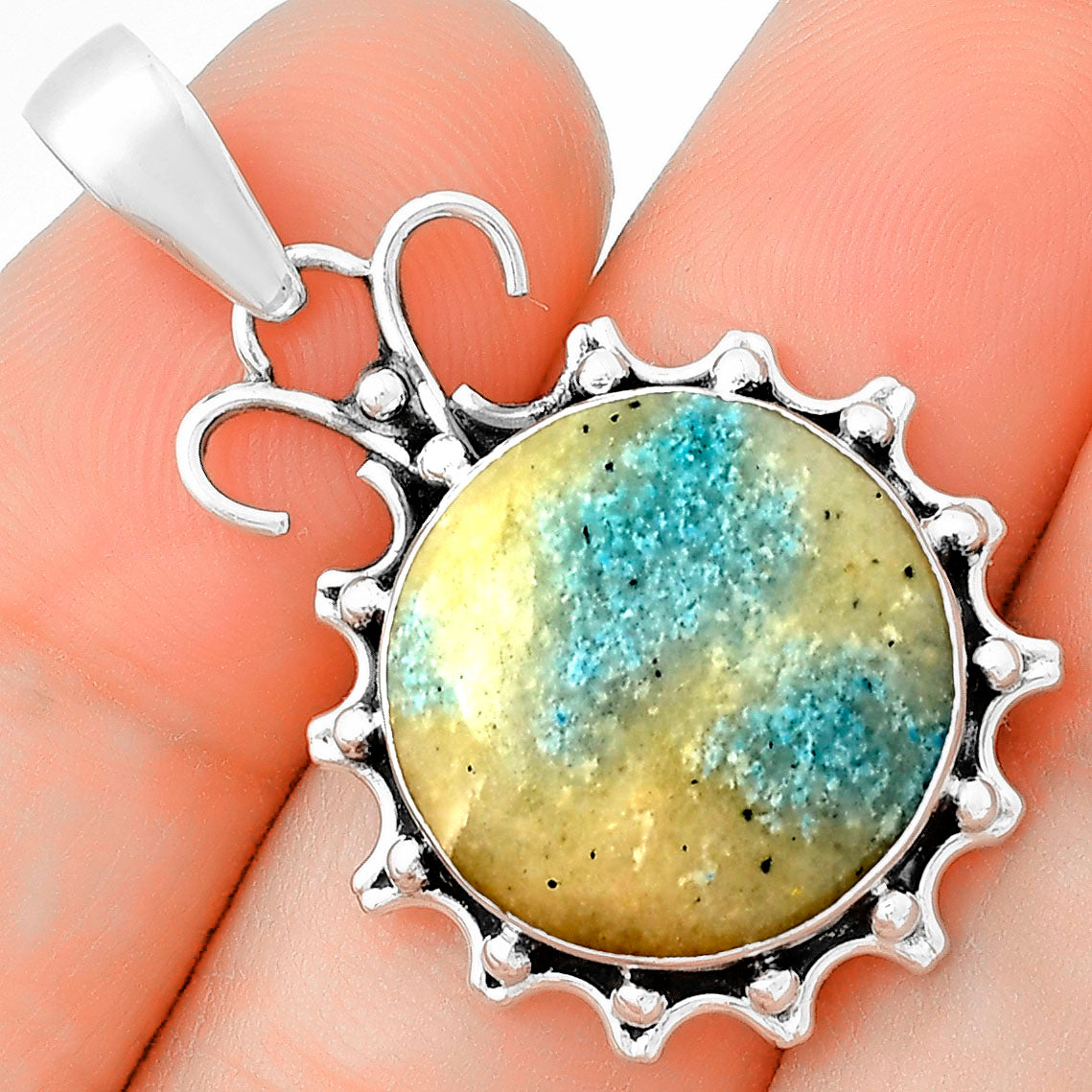 Natural Cavansite - India Pendant P-1249 SDP131061