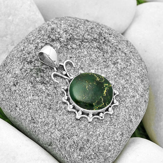 Natural Green Fuchsite Pendant P-1249 SDP131063