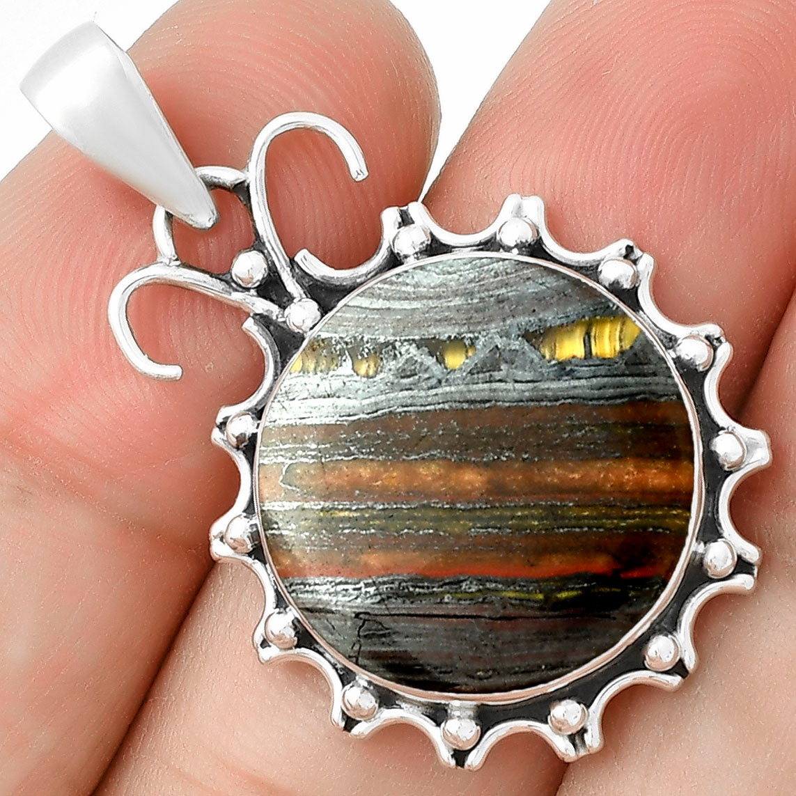 Natural Iron Tiger Eye Pendant P-1249 SDP131065